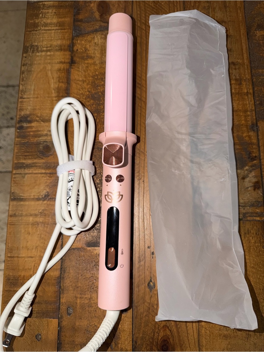 Pink Hair Curling Wand - Lightweight Ceramic Barrel